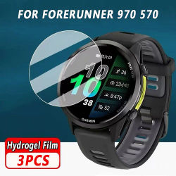 3 uds películas de hidrogel TPU para Garmin Forerunner 970 265 265S 965 570 47/42mm película protectora Smartwatch Protector de pantalla