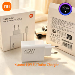 Cargador Xiaomi EU Turbo 45W, Cable Tipo C de 6A y 1M para Redmi Note 14, 13, 12T, 11T Pro, Mi 13T, 12, 10, 9, Pad 7, 6