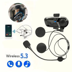 Auriculares para motocicleta, cascos con Bluetooth 5,3, auriculares inalámbricos con Motor, auriculares para bicicleta, auriculares estéreo manos libres