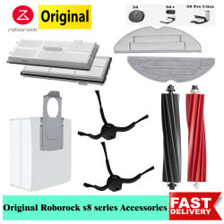 Accesorios originales Roborock S8 Pro Ultra, filtro de cepillo DuoRoller, fregona, bolsa de polvo, Cepillo Lateral de S8/S8 +, repuestos de aspiradora