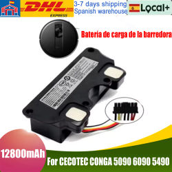 Batería de repuesto de 12800mAh para CECOTEC CONGA 5090 5490 6090 7090, accesorios para Robot aspirador, piezas de repuesto, herramienta