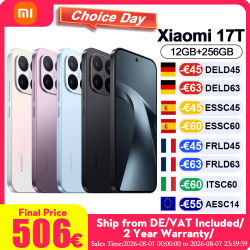 Versión Global Xiaomi 17T, Teléfono Móvil con Pantalla AMOLED HDR10 de 6.59'', Lente Leica Summilux de 50MP, Batería de 6500mAh, Smartphone con Xiaomi Hyper AI