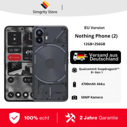 Versión global Nothing Phone 2 Snapdragon 8+ Gen 1 Pantalla OLED LTPO flexible de 6,7 pulgadas Cámara principal de 50 MP Batería de 4700 mAh Nothing OS 2.0