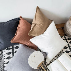 Funda de cojín de sofá de lino y algodón grueso, decoración, funda de almohada, funda de almohada de cintura, almohadas para sofá, cama, silla, decoración de sofá