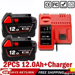 Para batería de herramienta eléctrica Milwaukee M18, cargador, BR, XC, 18V, 12000mAh M18B5, 48-11-1860, batería 21700 incorporada