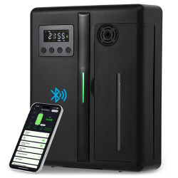 Difusor de fragancia para habitación, ambientador de pared para hotel, difusor de aceites esenciales con Bluetooth, ventilador incorporado, difusor eléctrico de aromas para el hogar