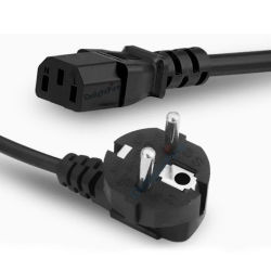 Cable de alimentación de la UE, enchufe europeo, Cable de alimentación de CA IEC C13, Cable de extensión de ordenador para Monitor, impresora, portátil, carga de portátil