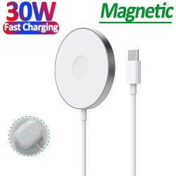 Cargador rápido dispositivo de carga inalámbrico magnético Original para iPhone 16 15 14 13 12 Pro Max Mini USB C 8 Plus XR X XS MAX Airpods