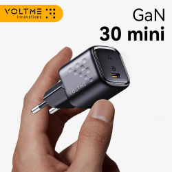 Cargador rápido VOLTME Super Mini 30W GaN para iPhone 15 14 Pro PD USB C cargador de carga rápida 4,0 para Xiaomi Huawei cargador de teléfono
