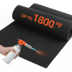 Manta de soldadura de fieltro de carbono preoxidada de 2mm/5mm, tela ignífuga resistente al calor para protección de soldadores metalúrgicos industriales