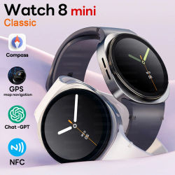 2025 nuevo reloj inteligente de navegación con mapa GPS para hombres y mujeres NFC brújula reloj deportivo Bluetooth llamada AMOLED HD Smartwatch 8 mini