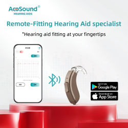 audifonos para. sordera Acosound de 64 canales con Bluetooth, programable con audiograma, de alta potencia, para pérdida auditiva moderada a severa y sordera