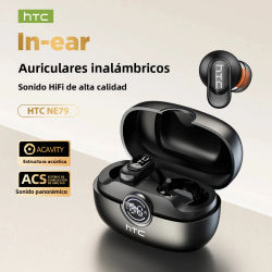 Auriculares Inalámbricos Bluetooth HTC NE79 TWS: Auriculares con Traductor IA, Cancelación de Ruido, Batería de Larga Duración, Audio Premium