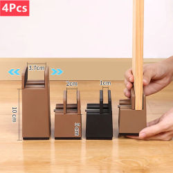 Abrazadera de tornillo elevadora de pies de silla ajustable, elevadores de muebles de cama con abrazadera de tornillo de 2 a 4 pulgadas de altura, resistentes, 4 Uds.