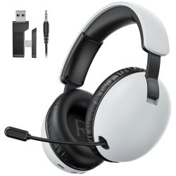 Auriculares inalámbricos para juegos Acincai BL500 con micrófono para PS5, PS4, PC, auriculares y micrófono para juegos Bluetooth
