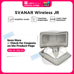 HIFIMAN SVANAR Inalámbricos Jr. Auriculares Intrauditivos Bluetooth con Cancelación de Ruido, Alta Fidelidad, con Amplificador Interno, Diafragma de Topología