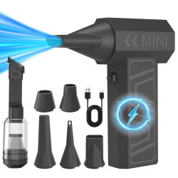 Ventilador Turbo Jet, aspiradora de alta velocidad, Mini plumero de aire eléctrico, limpiador recargable para teclado de PC, soplador de hojas de nieve y polvo de coche, 4 engranajes