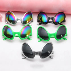 Nuevas gafas alienígenas divertidas gafas de sol para fiestas navideñas Halloween adultos chico suministros para fiestas lentes de arcoíris ET gafas de sol sombras