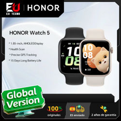 Versión Global HONOR Watch 5 Smartwatch Seguimiento GPS preciso Escaneo rápido de salud Pantalla grande de 1,85 pulgadas GPS compatible con IP68