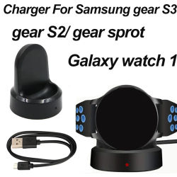 Cargador magnético para Samsung Gear S3/S2, base de carga, para reloj inteligente Gear S3/S2/Sport/Galaxy Watch 1, con cable USB