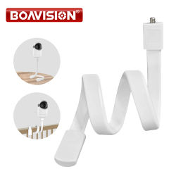 Soporte para Monitor de bebé, soporte para cámara de bebé de silicona Flexible blanco, sin perforación, soporte para manguera de varilla para cuna, montaje giratorio Flexible
