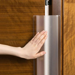 Cubierta protectora transparente de bisagra de puerta de seguridad para niños, protector de pellizco de dedo, seguridad para bebés para la parte posterior de la puerta, escuela de jardín de infantes