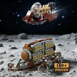 Nave de Transporte Espacial Militar de Ciencia Ficción, Bloques de Construcción MOC, Juguetes, Modelo de Dirigible Mecha Warrior, Robot Espacial Star Plan, Regalos
