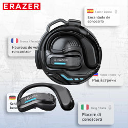ERAZER X8 AI traductor auriculares Gaming Bluetooth 5,4 auriculares inalámbricos baja latencia HD llamada auriculares con micrófono impermeable