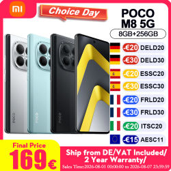 Versión Global POCO M8 5G, Teléfono Móvil con Pantalla AMOLED Fluida de 6.77' y 120Hz, Sistema de Cámara Dual con IA de 50MP, Carga Turbo de 45W, Snapdragon ® 6 de enero 3