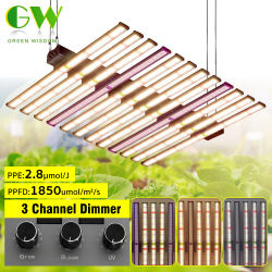 Luz LED de cultivo de espectro completo, lámpara de cultivo PPFD de alto espectro completo para plantas de invernadero hidropónico, flores vegetales, 720/1000/1200/1100/1300/1030/1260W