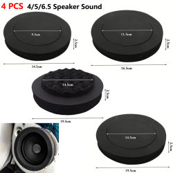 4 Uds nuevo anillo de altavoz de coche de 4/5/6,5 pulgadas embellecedor de puerta de graves aislamiento acústico altavoz de Audio de algodón anillo de aislamiento autoadhesivo de sonido