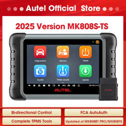 Autel-herramienta de diagnóstico automotriz MaxiCOM MK808S-TS, escáner automotriz OBD2 con Bluetooth, Tpms, prueba activa mejorada de MK808TS