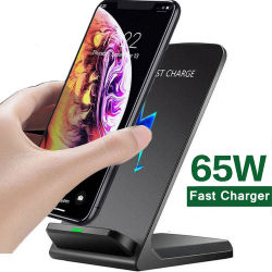Nuevo cargador inalámbrico rápido de 65W para Samsung S22 S21 Note 20 soporte de carga rápida para iPhone 16 15 14 13 XS XR X 8 Airpods Pro