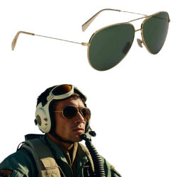 Ready Stock M'sia Original Gafas de sol para hombre UV400 para viajes, conducción, montura de aleación de aviador de moda