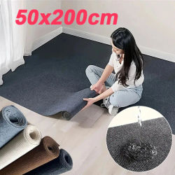 Alfombra autoadhesiva para dormitorio y cocina, 50cm x 2m, absorción de agua, decoración del hogar, alfombras de baño, alfombra de Color sólido para sala de estar