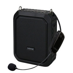 SHIDU Amplificador de Voz Inalámbrico Bluetooth Portátil a Prueba de Agua de 18W para Profesores con Micrófono UHF, Grabación, Altavoz AUX M800