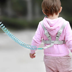 Cinturón de prevención de pérdidas para bebés y niños pequeños, cuerda de tracción, pulsera de prevención de pérdidas para bebés, cuerda de resorte de 2m, seguridad para caminar para bebés