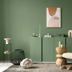 Película autoadhesiva de 55cm de ancho, pegatina gruesa verde mate para muebles, cocina, armarios, mesas, pared, papel tapiz de renovación DIY