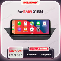 BONROAD-REPRODUCTOR Multimedia Inalámbrico para coche, dispositivo con Android, Carplay, pantalla táctil, Bluetooth, navegación GPS, para BMW X1 E84