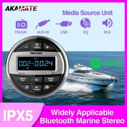 Reproductor multimedia para barco, Radio Estéreo, MP3, resistente al agua, Bluetooth, receptor FM AM, apto para cosechadoras, ATV, UTV, SPA, RZR