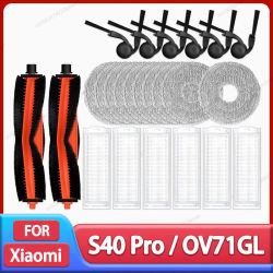 Piezas de Robot aspirador Xiaomi S40 Pro / OV71GL, accesorios, cepillo principal, Cepillo Lateral, filtro Hepa, paño de mopa, repuesto