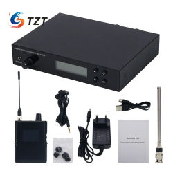 TZT ANLEON S3D 560-596MHz/640-676MHz Kit transmisor + receptor sistema de Monitor intrauditivo inalámbrico estéreo para puesta en escena