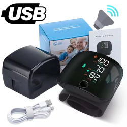 Monitor Digital portátil de presión arterial de muñeca, esfigmomanómetro, tonómetro USB, tensiómetro, medidor de ritmo cardíaco, Monitor BP