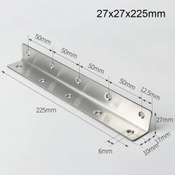 Hebilla de esquina de acero inoxidable, código de esquina en forma de L, soportes de 90 grados, soporte grueso, herrajes para muebles extendidos