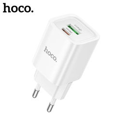 HOCO-cargador de teléfono de carga rápida PD30W para iPhone 15/14/13 Pro Max PD QC3.0, adaptador de carga rápida de viaje de pared para Samsung S24