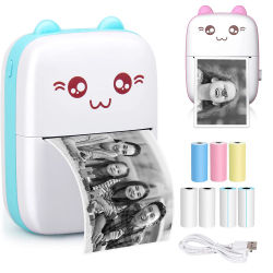 Mini impresora Portátil con Bluetooth para niños, dispositivo de impresión de etiquetas de Error para teléfono móvil, fotos, Title Note, ideal para regalo