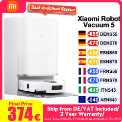 Robot Aspirador XIAOMI 5 Versión Global EU (Actualización X20+) – Elevación Inteligente de la Mopa, Navegación Láser LDS, 99% de Eliminación de Pelos, Recolección Automática de Polvo, Control por Voz
