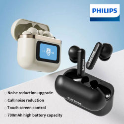 PHILIPS TAT4159 pantalla táctil ANC auriculares inalámbricos TWS cancelación activa de ruido IPX4 auriculares deportivos impermeables micrófono incorporado
