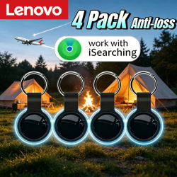 Mini rastreador GPS Lenovo con Bluetooth 5.4, dispositivo antipérdida para IOS y Android, para mascotas, niños, bolsos, carteras, localizador, AirTag.