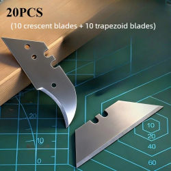20 cuchillas para cuchillos artísticos, cuchillos plegables o cuchillos de corte industrial – Ideales para cortar papel pintado, alfombras y cables